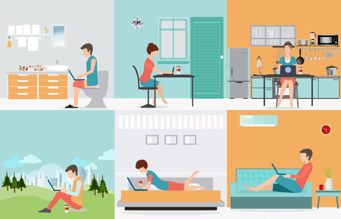 работайте с удовольствием! можно работать где и как угодно, правильно составив план действий